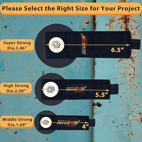 Miniatura 2 de Juformin Gancho magnético resistente, soporte magnético para herramientas, ganchos magnéticos para garaje, correa de cable de extensión para cable,
