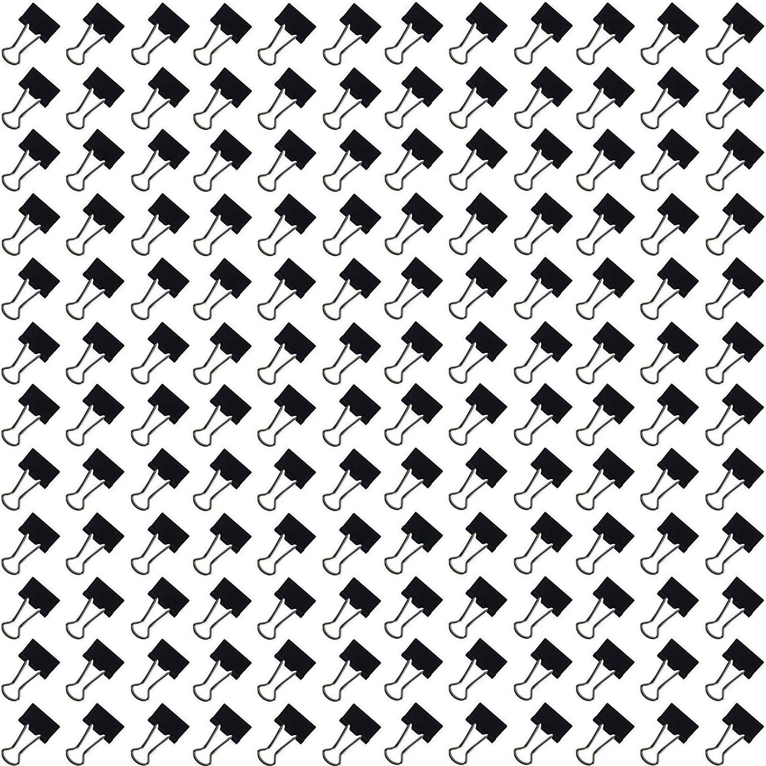 RISH 144pc Binder Clips Very Small (15 mm) Paper Holding Capacity Files