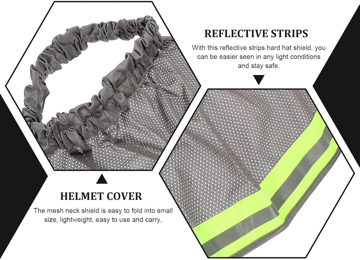 Hard Hat Sun Shade Neck Shield Reflective Hard Hat Visor Shade Mesh Neck Sun Hat