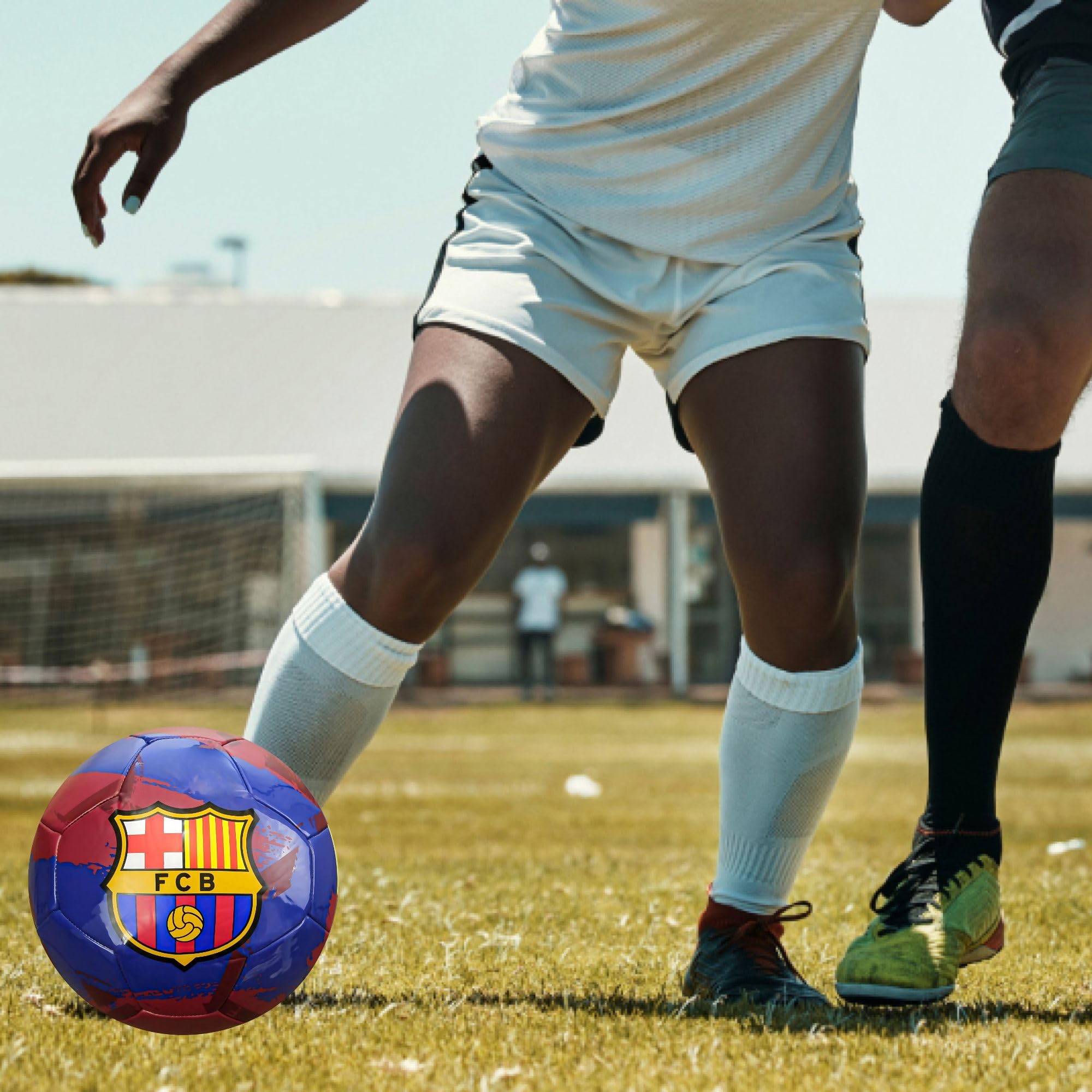 Icon Sports FC Barcelona Brush Team Soccer Ball, Brush Navy, 5 - 2
