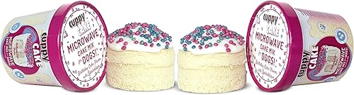 Cuppy Cake - Pastel de microondas en una taza para perros - Solo tienes que añadir agua y microondas, listo en 2 minutos  (sabor vainilla con