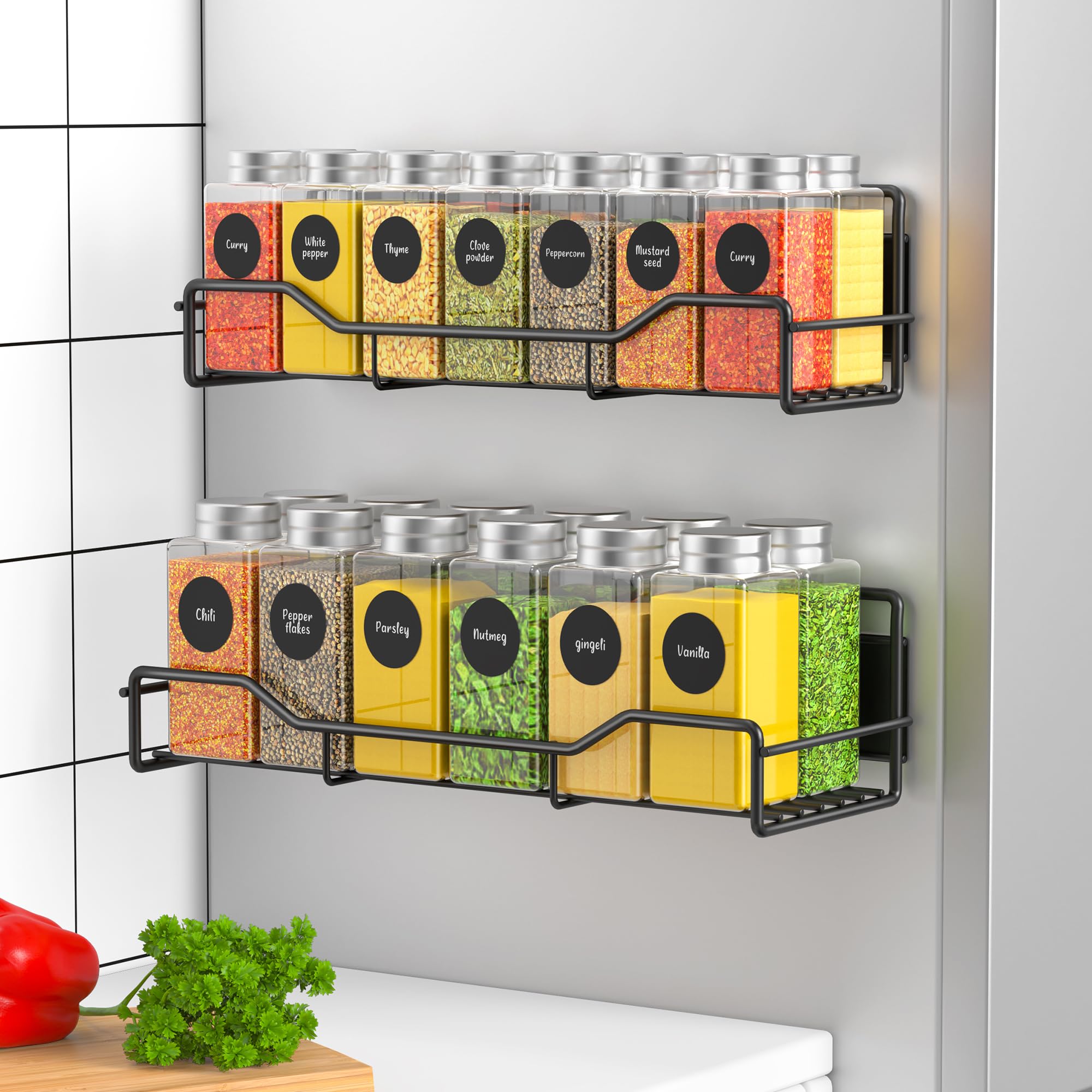 Spice Rack for Refrigerator, SpaceSaving Metal Shelf