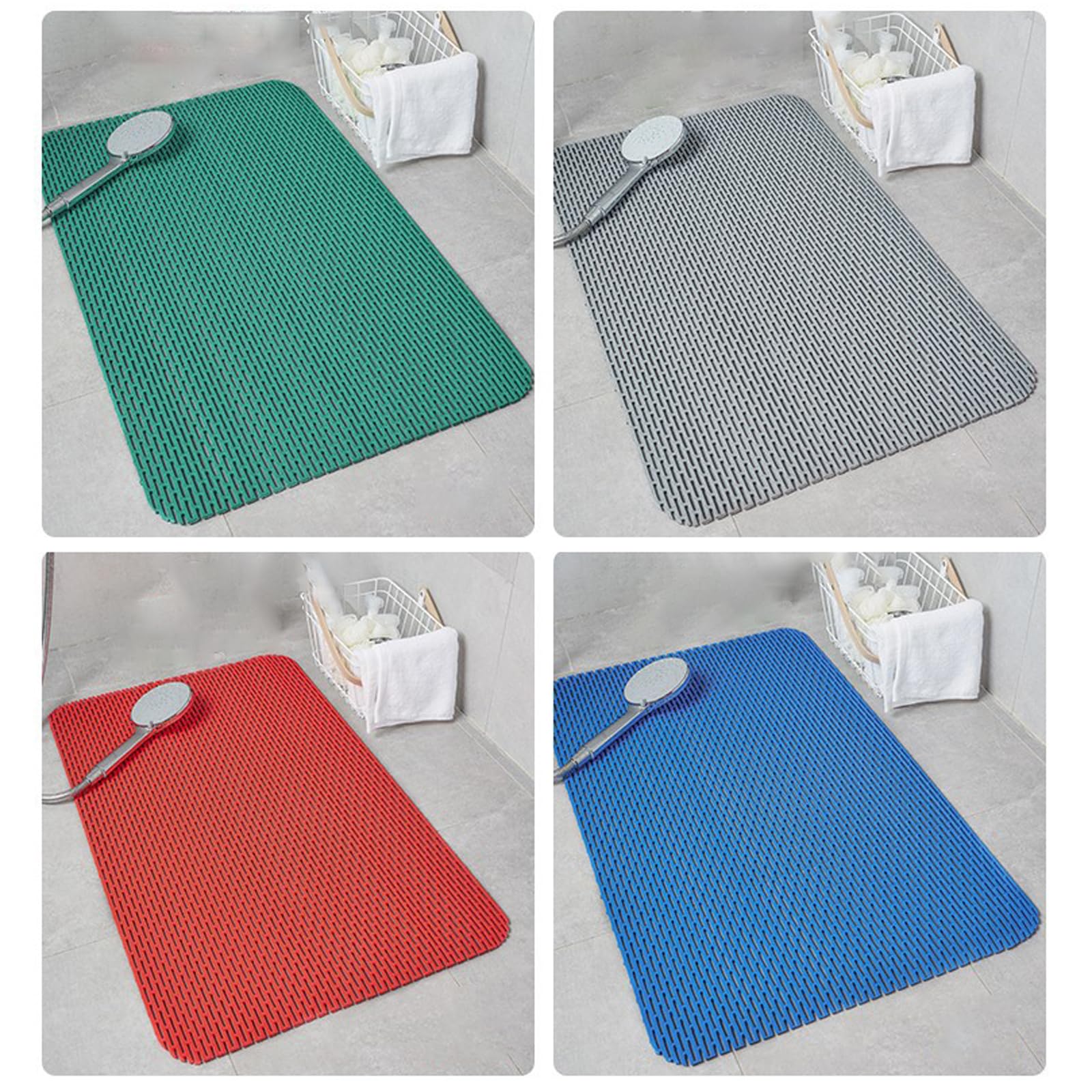 Alfombrilla BañEra,Alfombra Ducha Antideslizante,con Orificios Drenaje,Fabricada En PVC,para BañO BañEra Gimnasio Cocina Gimnasios Centro SPA Salas Sauna