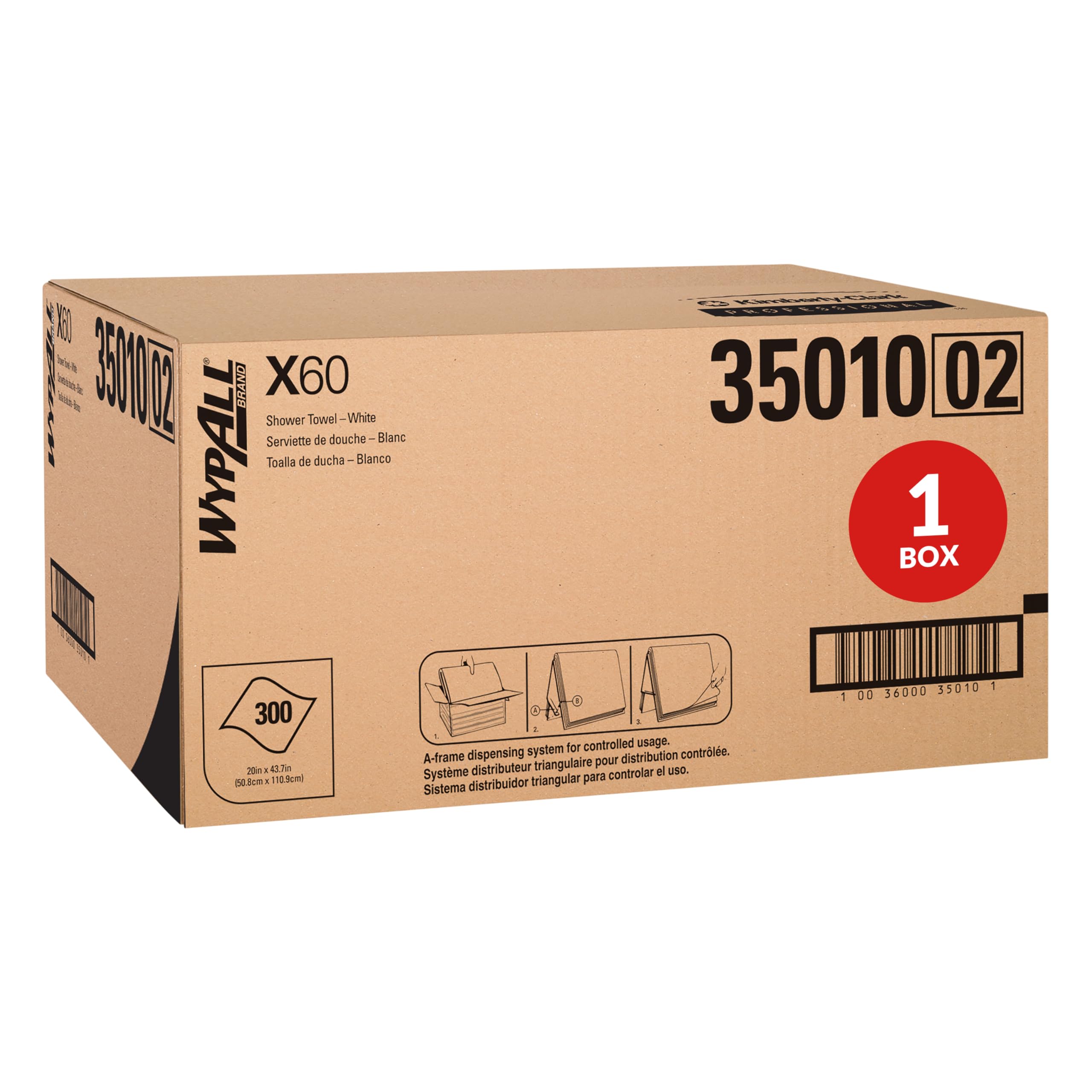 WypAll GeneralClean X60 Multi-Task Cleaning Cloths, 3 x 100 Towels (35010)