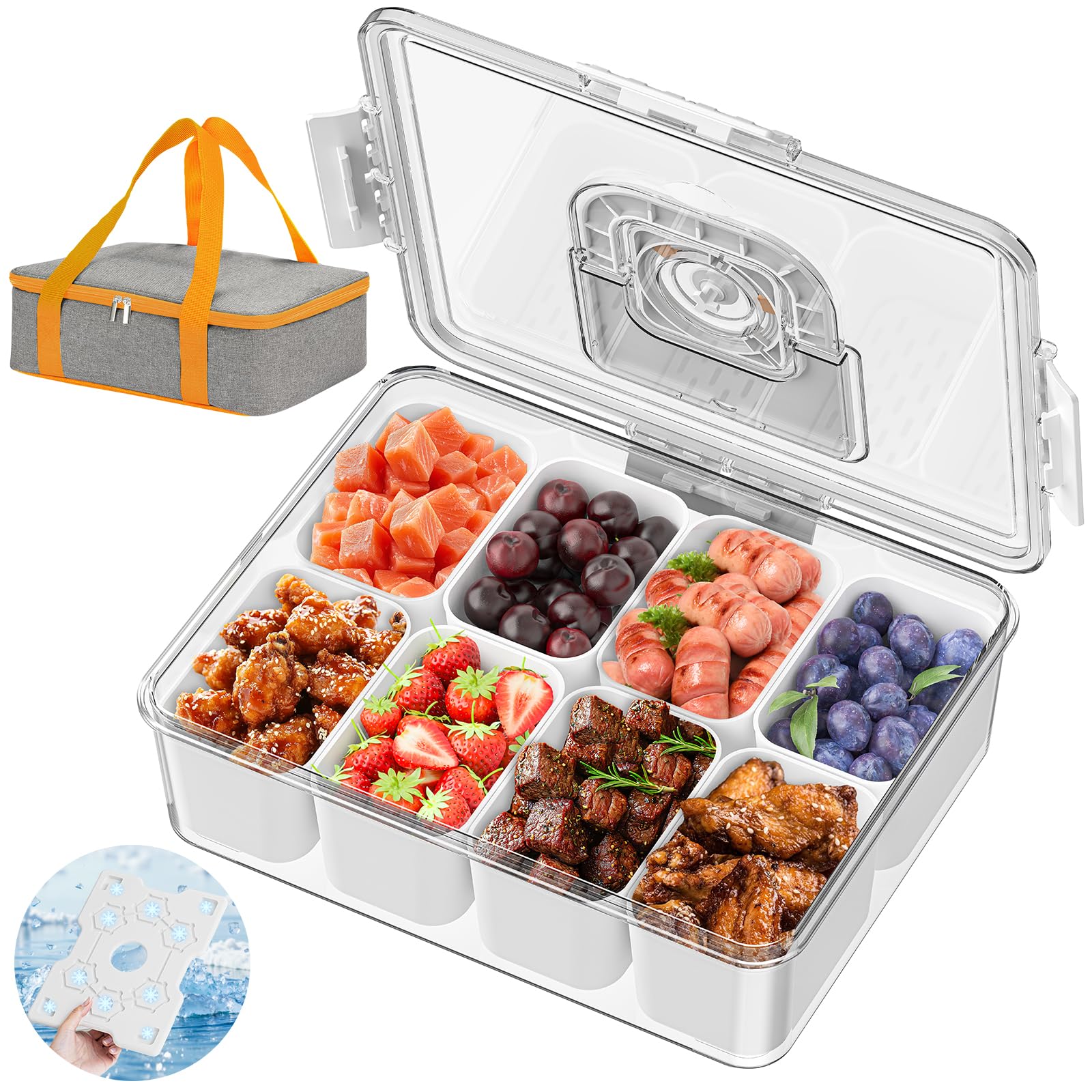 Amazon.com: Locliki Chilled Snackle Box Container with Ice Pack