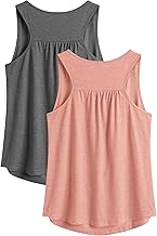PINSPARK Workout Tank Tops for Women Racerback Tank Tops Loose Fit Sleeveless Gym Running Tank Tops S-3XL
