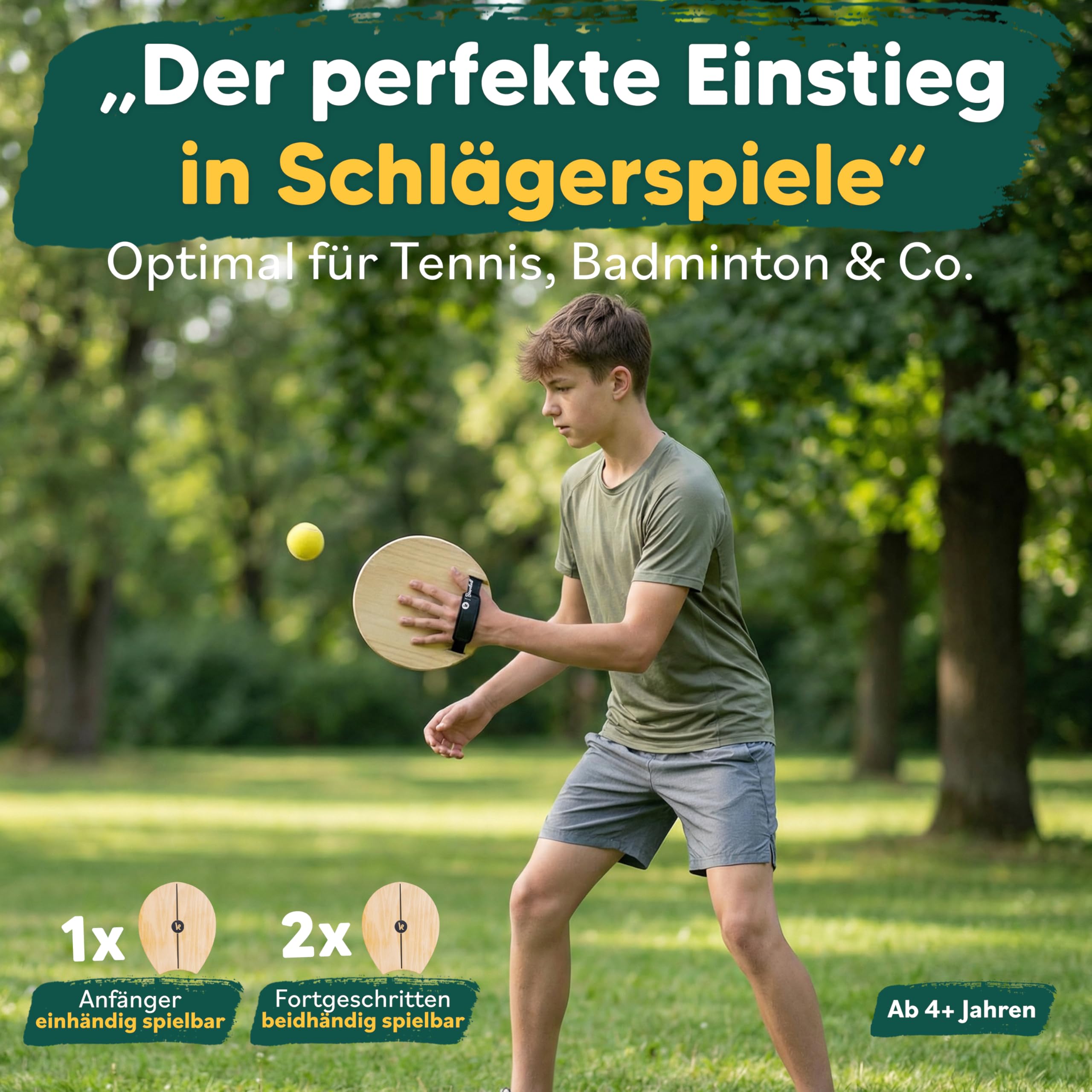 two46 Boardball | Klettballspiel war gestern - Das Neue Outdoor Spiel für Kinder & Erwachsene | Erfunden in DE - Alternative zu Badminton & Tennis | spannendes Strand- & Garten Spiel