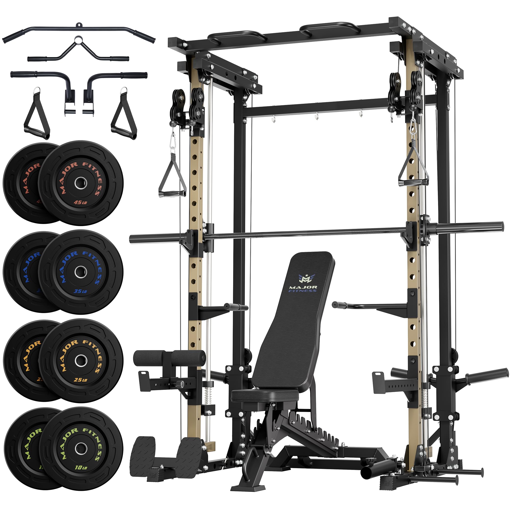 Major Fitness Drone3 Smith Machine, All-in-One Home Gym Power Rack