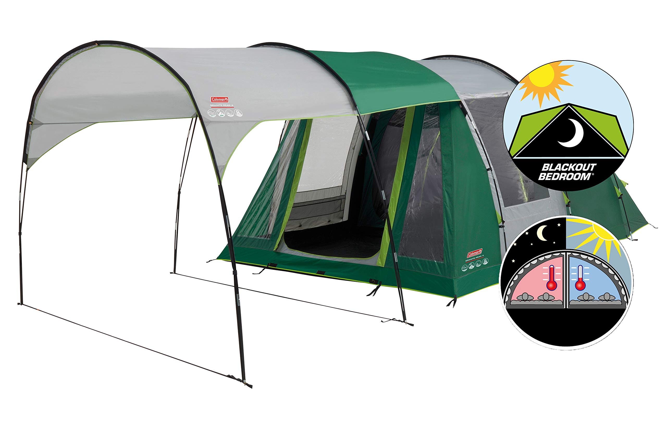 tent with bedrooms