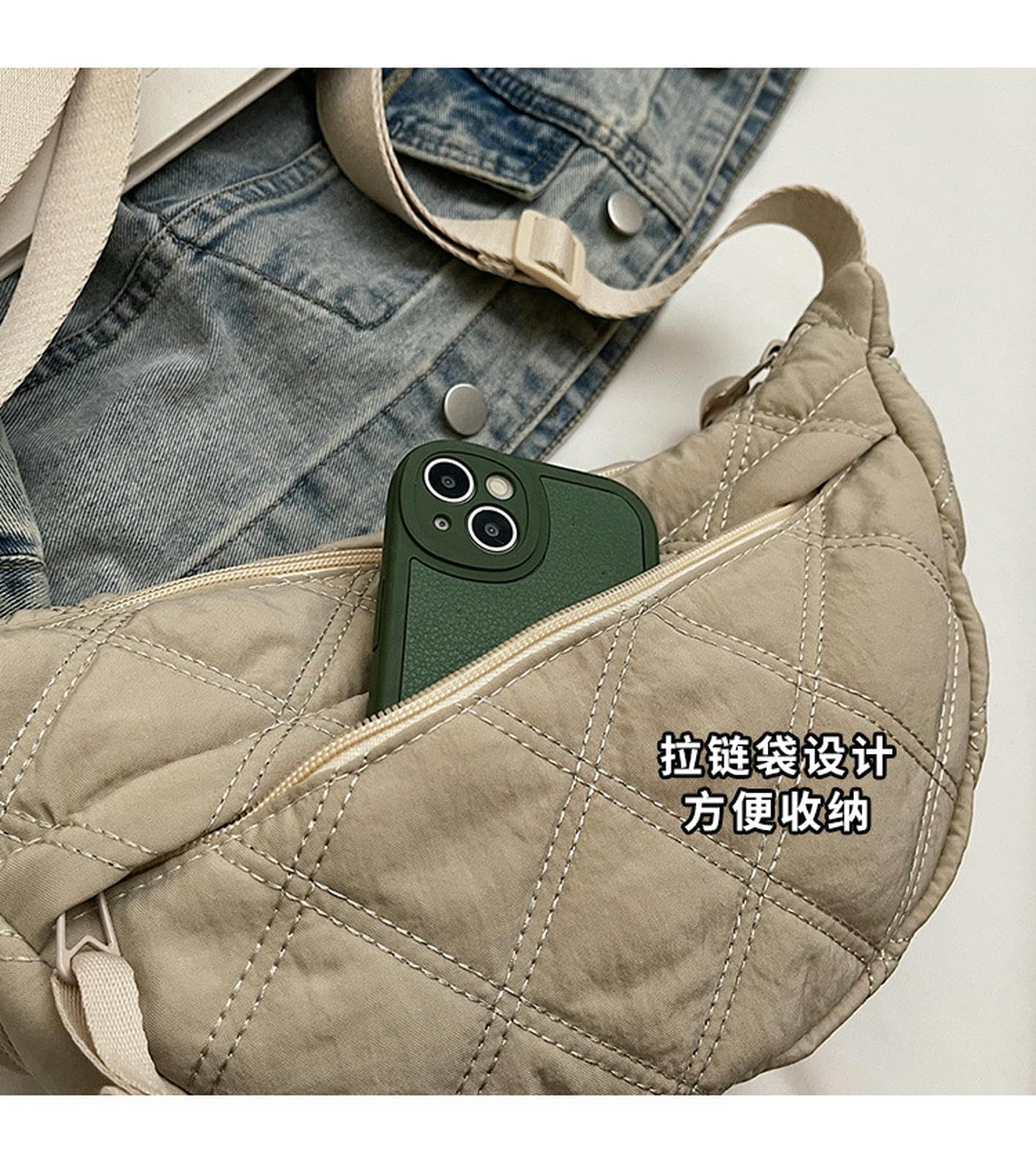 Damentaschen Nylon-umhängetasche, Damen-one-Shoulder-Einkaufstasche, Handtasche, Lässige One-Shoulder-Tasche, Knödeltasche-blau