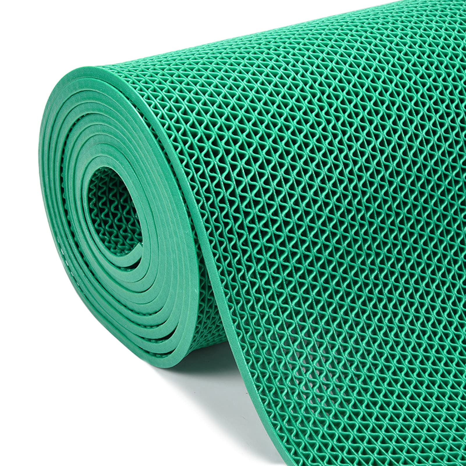GTHTUHFD Drainage Anti-Slip Pvc Anti Fatigue Floor Mats, 5.2X10Ft Scraper Front Door Rug, Durable Waterproof Entrance Mat, Low-Profile Shoe Clean Step Mat,Outdoor,Verde