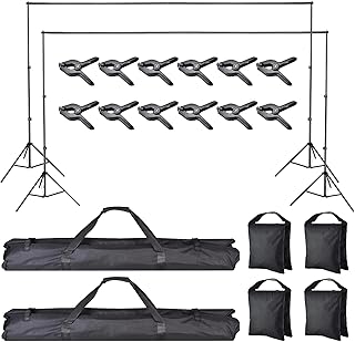 AW 7x10Ft Photography Background Backdrop Support Stand Kit for Live Stream 2 Packs