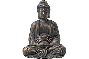 Glitzhome Meditating Buddha Statue