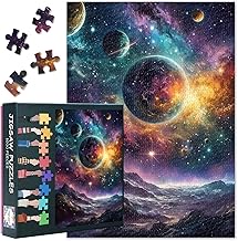Planet Jigsaw Puzzles for Adults 1000 Piece - Challenging Puzzle Galaxy Art, 27.5x19.7 Inch Family Educational Game & Unique Living Room Decor Gift (Universe Milky Way Series)