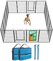 Vista 53 de FXW Rollick Unleashed corralito para perros en interiores, patio, campamento de casas rodantes, 40 pulgadas, 8 paneles para perros medianos y Blanco