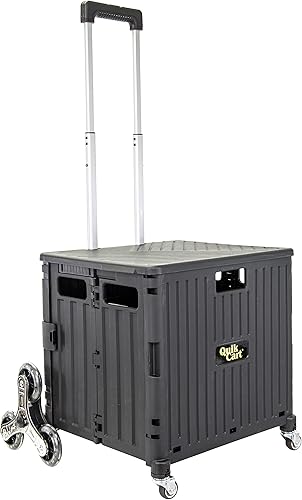Miniatura 6 de dbest products Quik Cart Sport - Caja plegable con ruedas para profesores, capacidad de 80 libras, hecha de plástico resistente utilizado como Negro