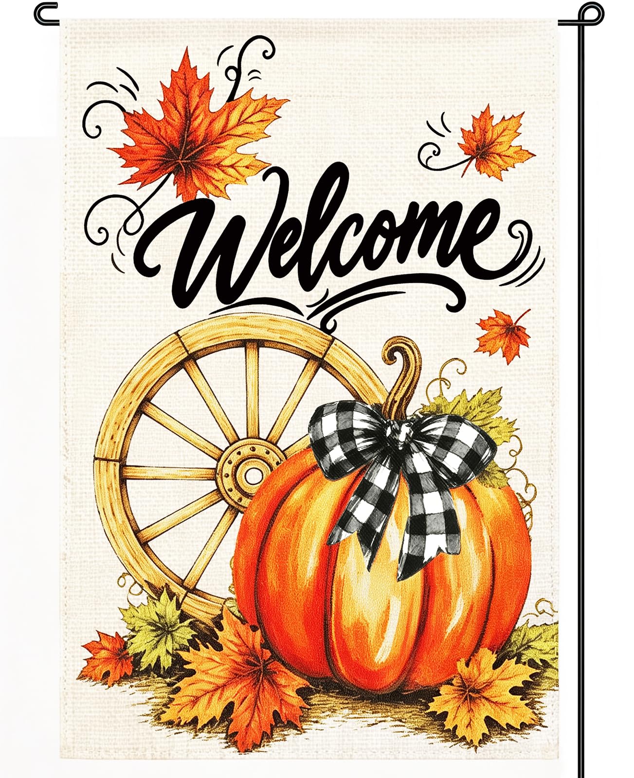 Fall Garden Flag 12x18 Inch, Double Sided Welcome Pumpkin Farmhouse Decor | Vibrant Colors, Premium Weather & Fade-Resistant Fabric for Outdoor Fall Decor That Welcomes Guests and Surprises Neighbors
