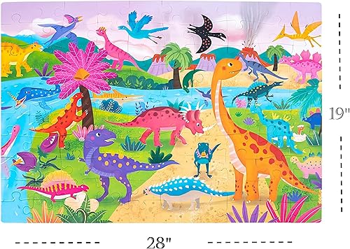 Miniatura 2 de PINU Rompecabezas jumbo de 100 piezas para niños de 4 a 8 años 8 a 10 años rompecabezas de piezas grandes para niños juguetes divertidos y coloridos