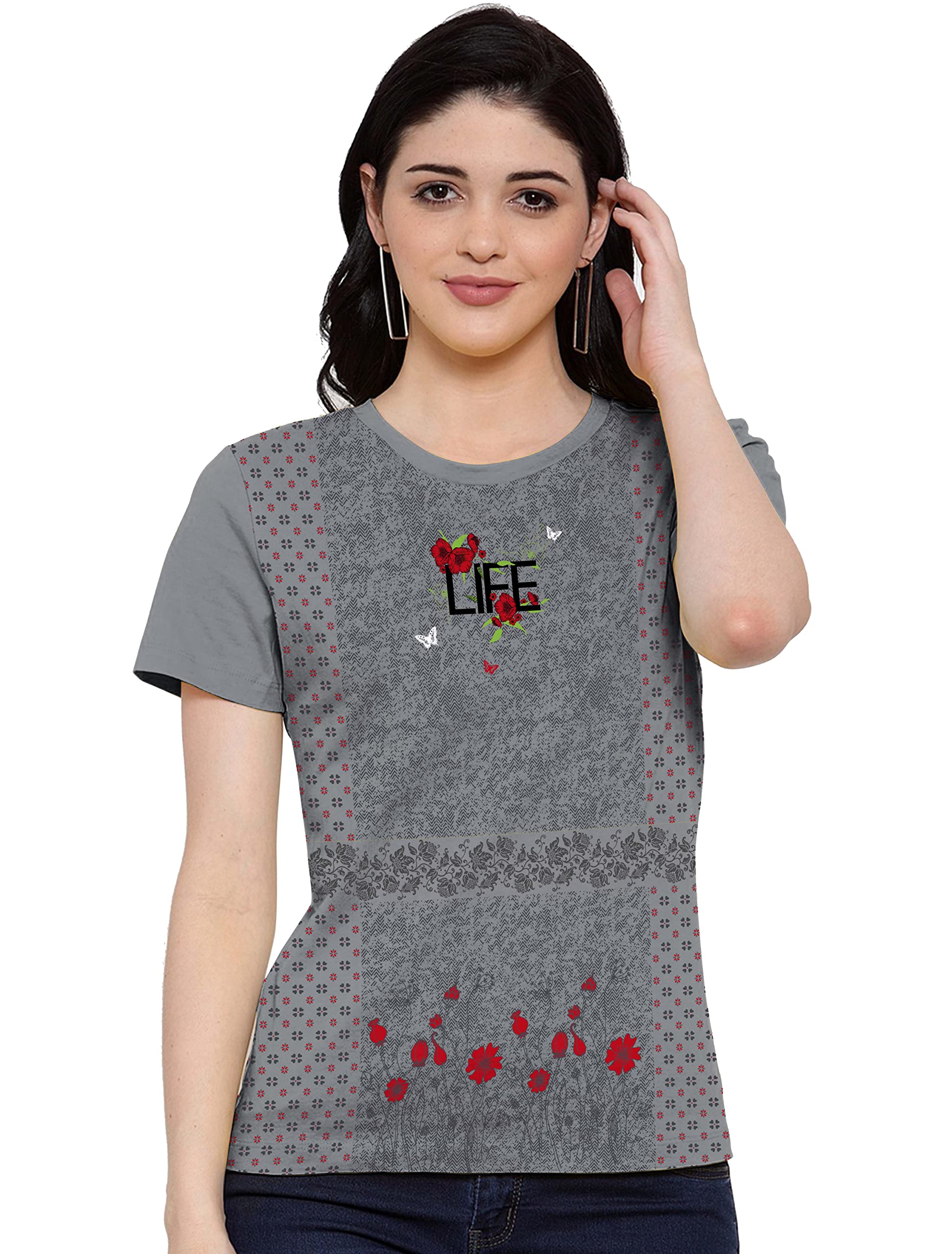 Sneak Peak Women's Printed Half Sleeve T Shirt