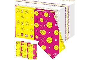 RUMIA 3Pcs Softball Tablecloth for a Memorable Softball Party