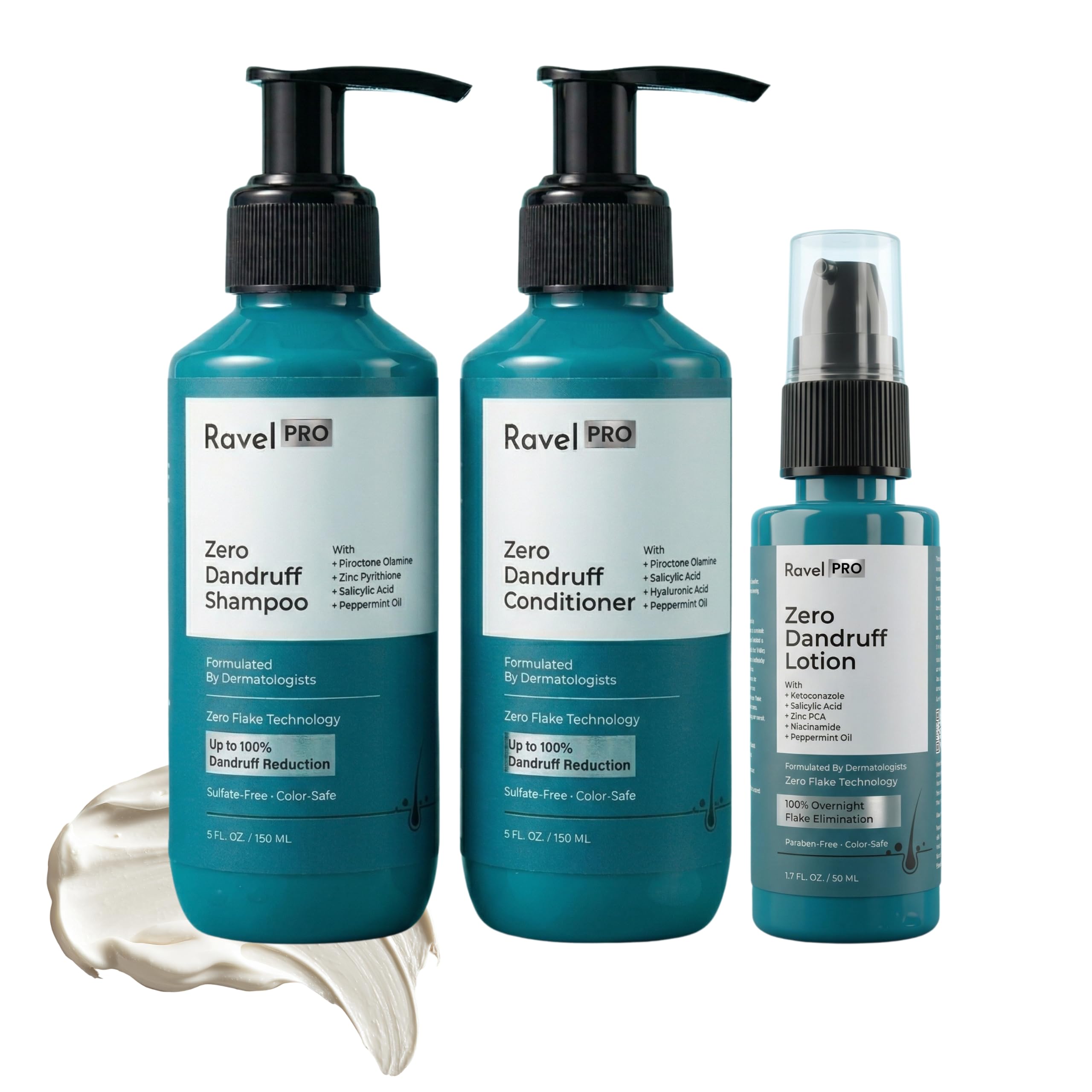 Ravel PRO Anti-Dandruff Shampoo (150ml) + Anti-Dandruff Conditioner (150ml) + Anti-Dandruff Lotion (50ml) | Helps reduces Itchiness & Prevents Dandruff | Paraben-Free, Color-Safe | For Men & Women | Suitable for all Hair Types-image-43