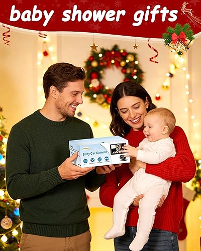 Miniatura 2 de Rohent -F25 - Cámara de coche para bebé con monitor de 7 pulgadas 1080P HD con visión nocturna, rotación de 360, gran angular, USB, Plug & Play,