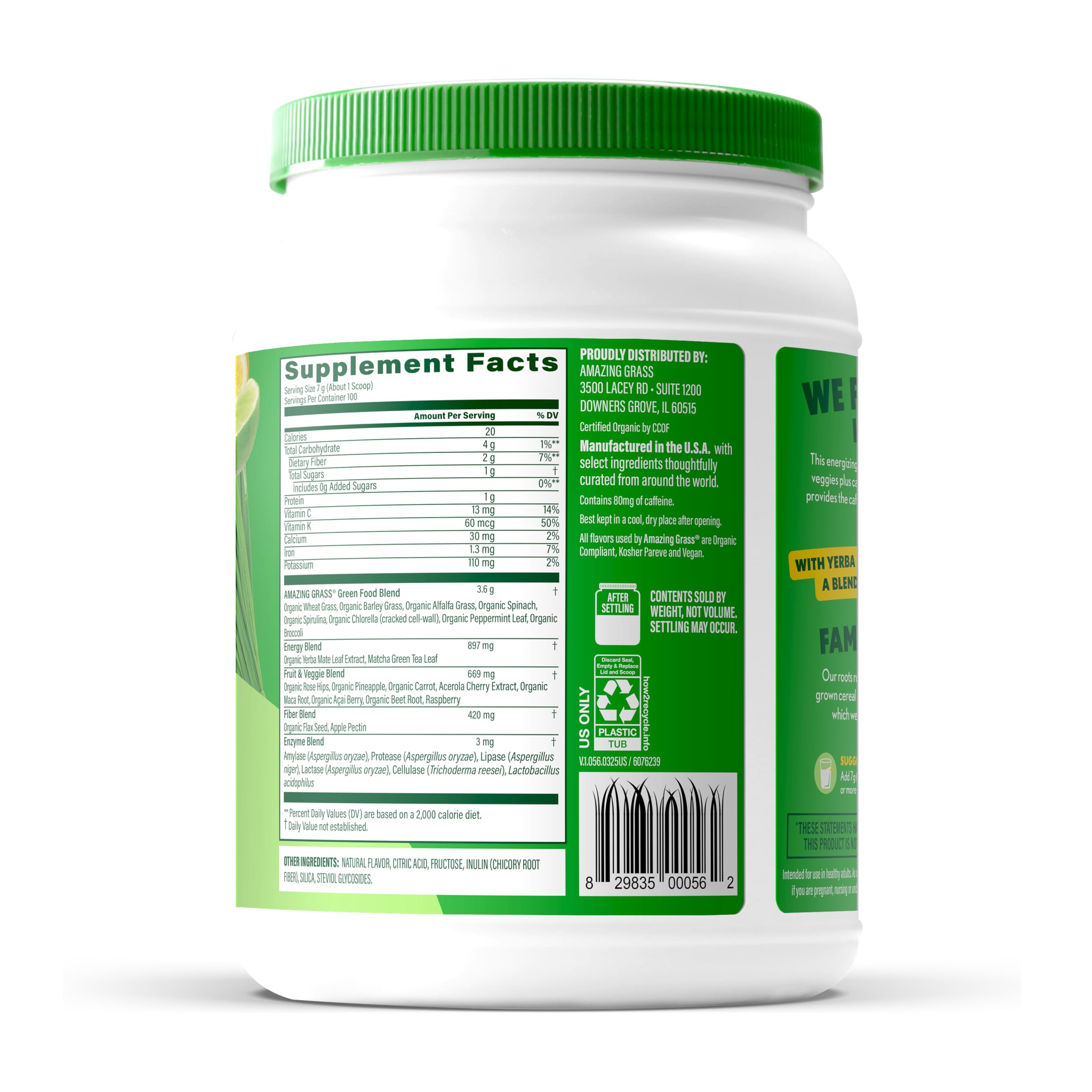 Amazing Grass Energy Green Superfood Powder, 24.7 oz, 100 Servings — Amazon image 11