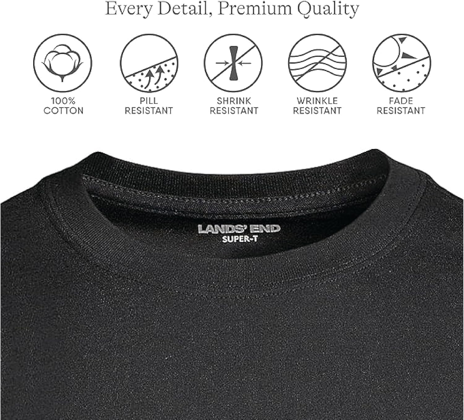 Lands' End Men's Super-T Short Sleeve T-Shirt - Image 5