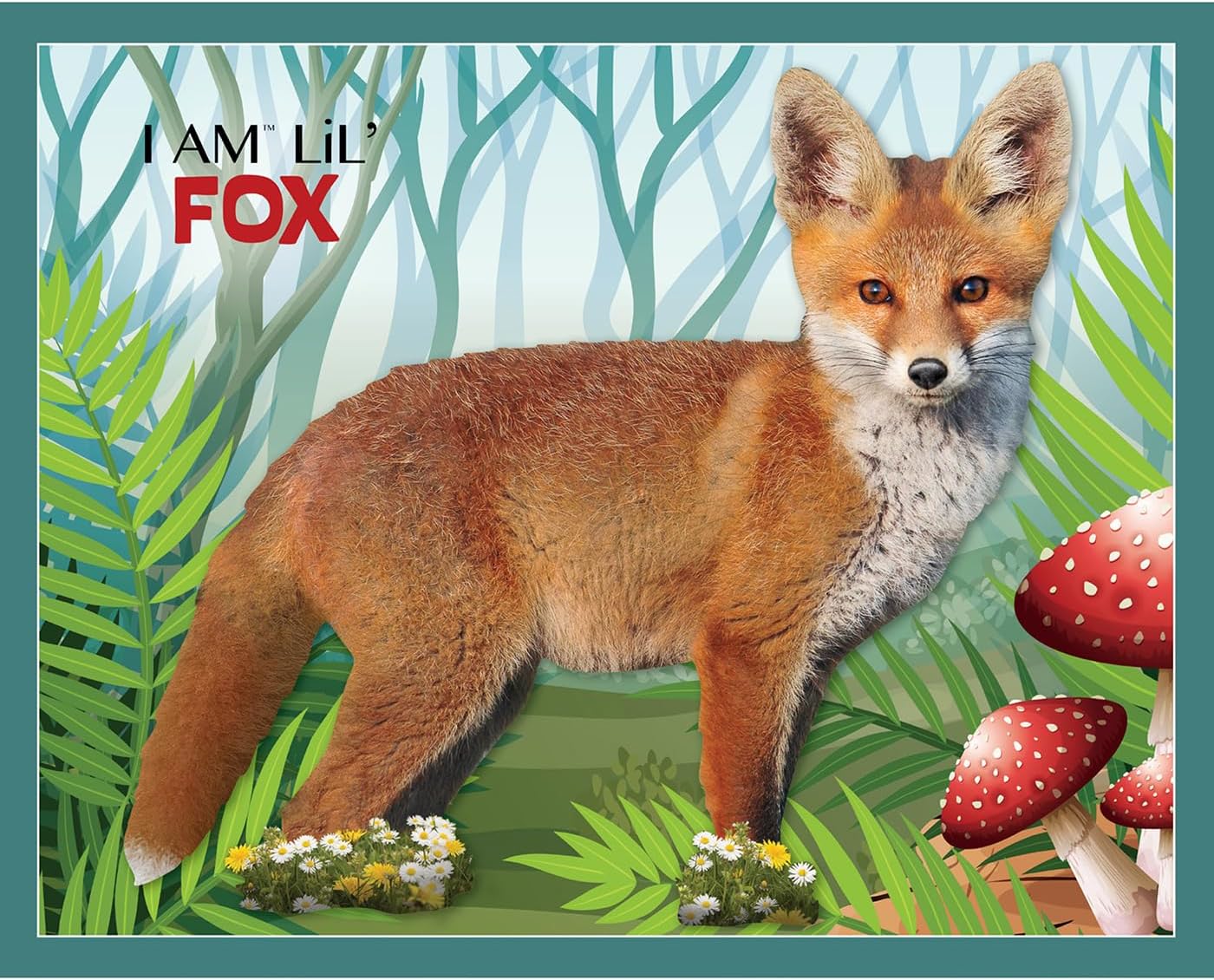 Madd Capp LiL' FOX 100 Piece Jigsaw Puzzle For Ages 5+ - 4001 - Unique Animal-Shaped Border, Poster Size when completed, Puzzle Pieces Are Oversized For Easy Handling, Includes Educational Fun Facts