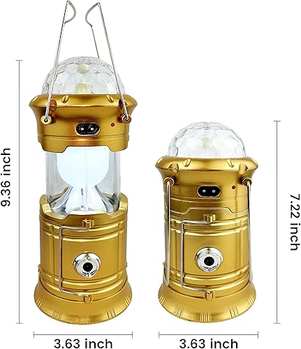 Miniatura 2 de Linterna LED de campamento recargable, luces de campamento impermeables para cargar el teléfono, luces RGB para tienda de campaña al aire libre,