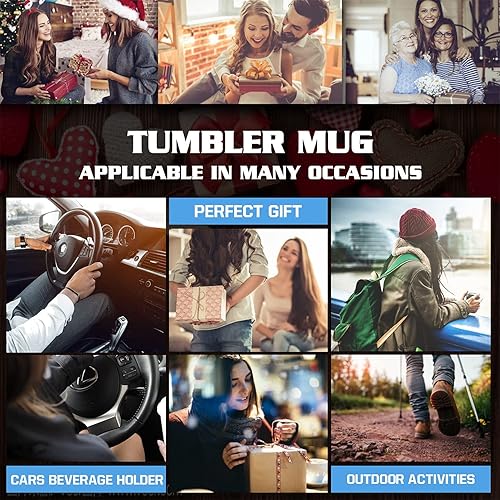 Miniatura 7 de BIRGILT Vaso térmico de 20 onzas con aislamiento térmico de 20 onzas para tía y sobrino, regalos divertidos de cumpleaños y Navidad para la tía