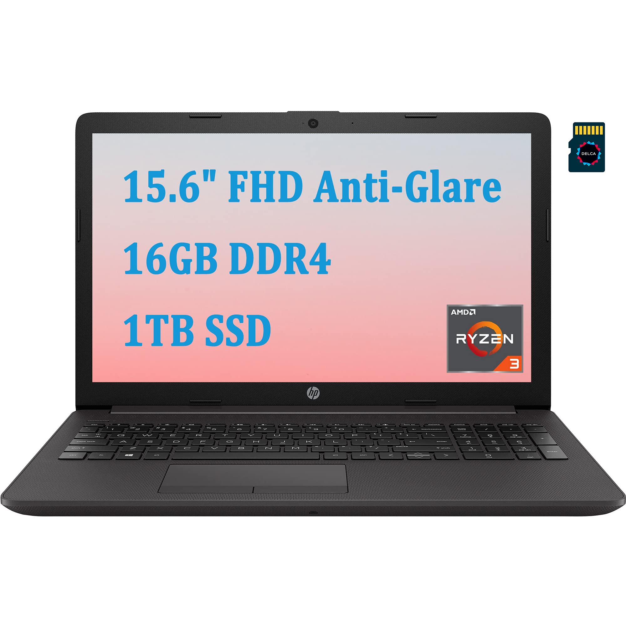 HP 255 G7 15 2021 Premium Business Laptop I 15.6" FHD Anti-Glare Display I AMD Ryzen 3 3200U ( i5-82