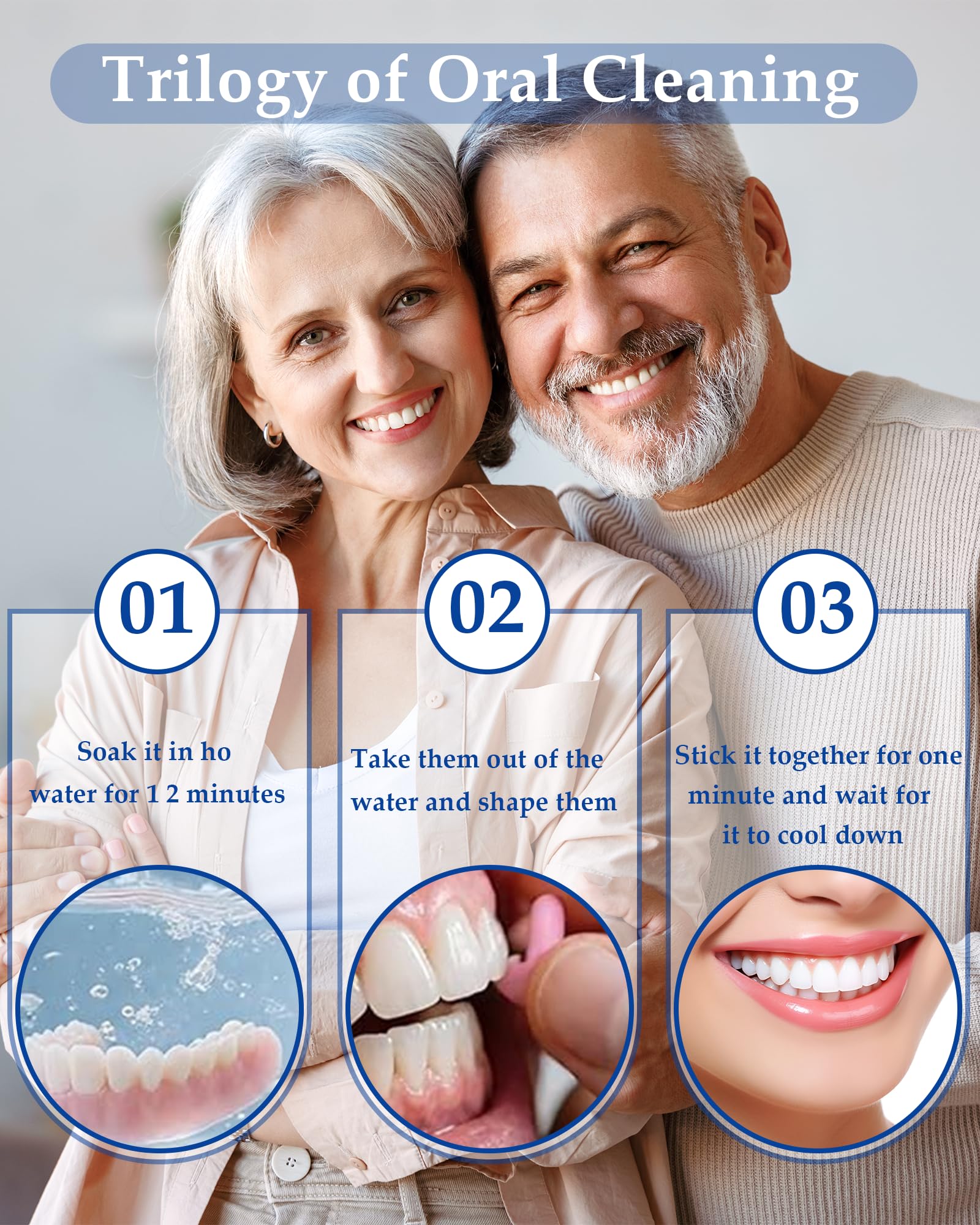 2 Paia Protesi Dentale Universale,Faccette Dentali,Faccette Denti Sorrisi Cosmetici,Denti Finti Da Applicare Da Soli Dentiera Finta Naturale Dentiera Provvisoria,Protesi Naturali Istantanee