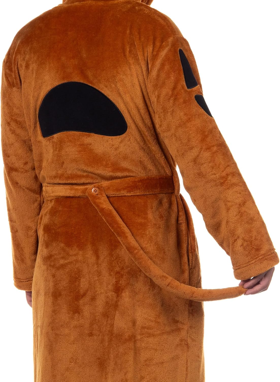 INTIMO Scooby-Doo Robe Men's Character Embroidered 3D Design Hooded Bathrobe For Adults
