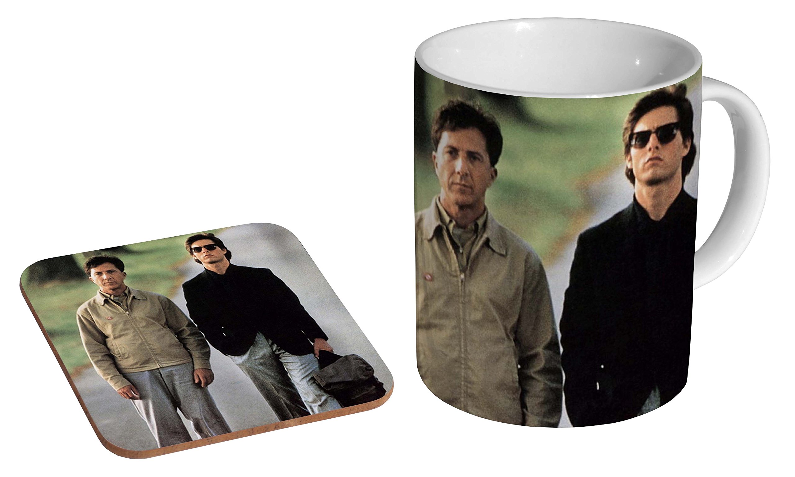 Mugmart White Tom Cruise Rain Man Ceramic Coffee Mug + Coaster Gift Set …
