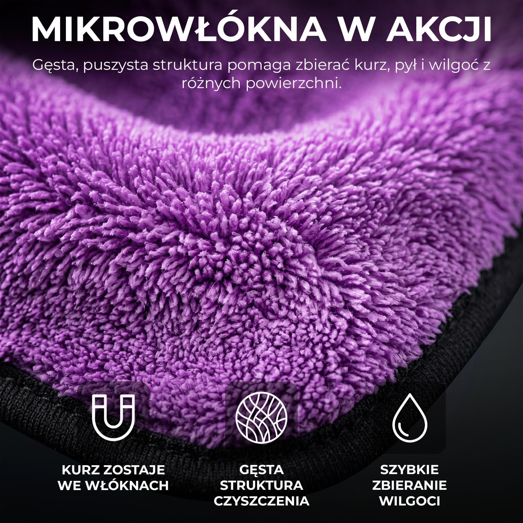 ToolSpace Ręcznik Samochodowy z Mikrofibry Premium 600 gsm 38x46cm 3 szt. do Osuszania Auta Lakieru Szyb Detailingu Chłonny Miękki Wielorazowy Bez Smug Zestaw do Pielęgnacji Samochodu Karoserii i Wody