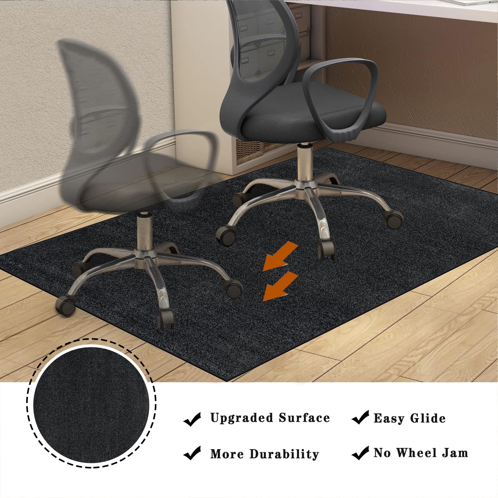 Tapis Chaise Gaming, Tapis de sol Gamer Antidérapant pour Siège/Fauteuil Gaming, 160 x 200 cm Tapis Protection de Sol, Protège Parquet Chaise Roulettes, Tapis de Sol Gaming pour Gaming et Le Travail
