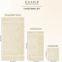 Vista 131 de Chakir Turkish Linens Toallas turcas de alta calidad 100% algodón para baño, toallas de baño grandes de 30 x 60 pulgadas (4 piezas, beige)