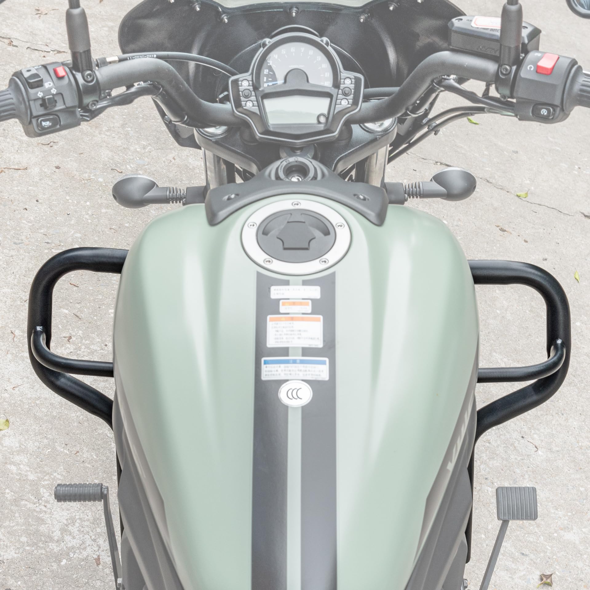 Sturzbügel Motorschutz für Vulcan S 650 VN650 2015-2024 2025 2026 Sturzschutz Stoßfänger Seitenrahmen Fallschutz, Schwarz