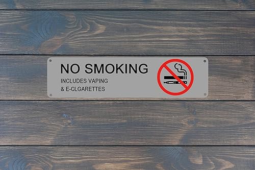Miniatura 6 de Letrero de metal retro con texto en inglés "No fumar", adecuado para el hogar, calle, tienda, garaje, bar, granja, jardín, placa de metal multiusos
