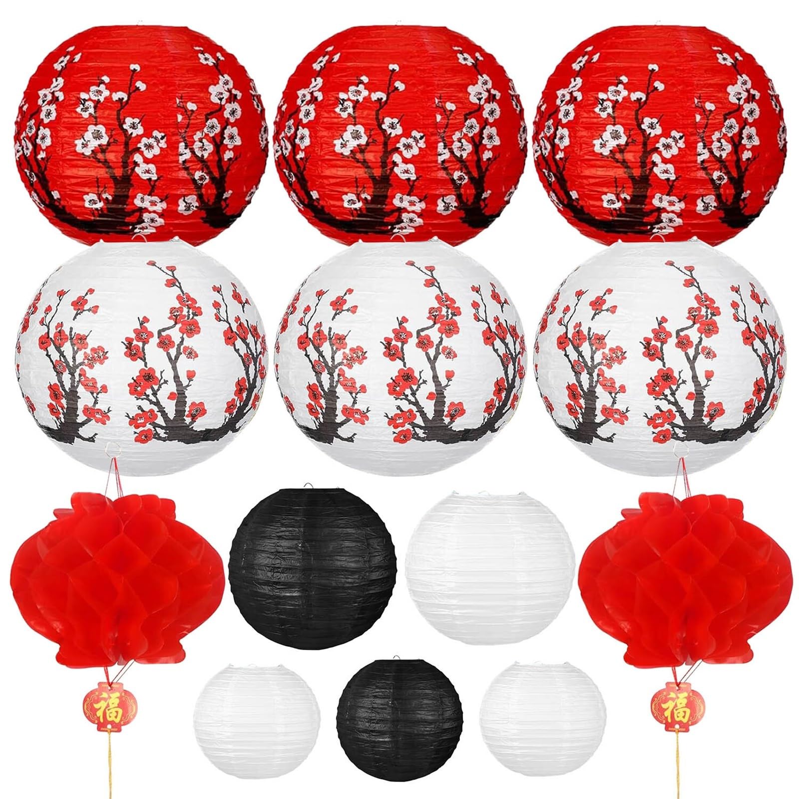 12Pcs Hanging Paper Lanterns for Lighting