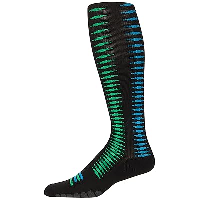 Eurosock Graduated Compression Stripe OTC Crew Cut Socks Shoes Electra Black