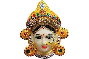 Hindu Religious Durga Maa Face Temple Decor for Margashirsha Puja