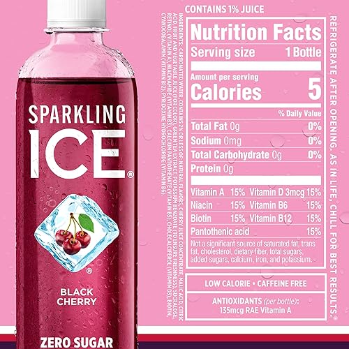 Miniatura 7 de Sparkling Ice Paquete Familiar Rosa Botellas de 17 oz Paquete de 12 Sabores Cereza Negra Durazno Nectarina Coco Piña Toronja Rosa - El diseño puede