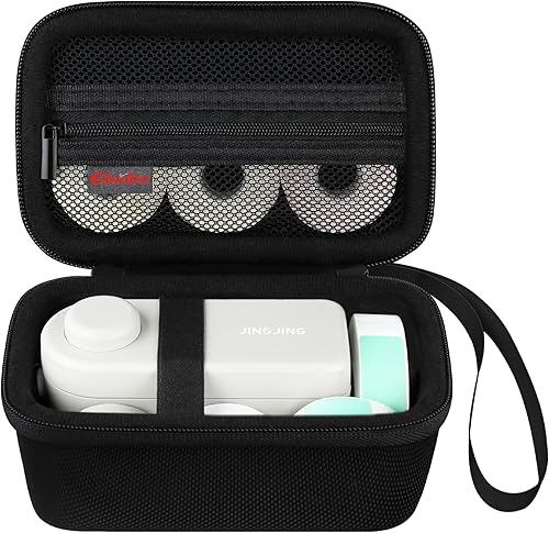 Elonbo Estuche de viaje para máquina etiquetadora Makeid, impresora de etiquetas portátil Bluetooth L1, bolsa de almacenamiento de impresora de