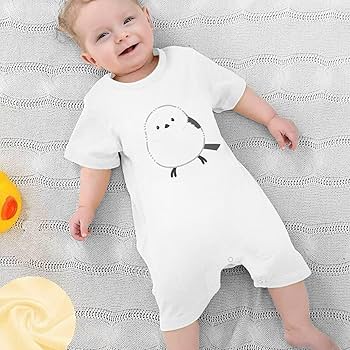 Amazon.co.jp: ロンパース 半袖 ベビー服 綿100% シマエナガ 鳥柄