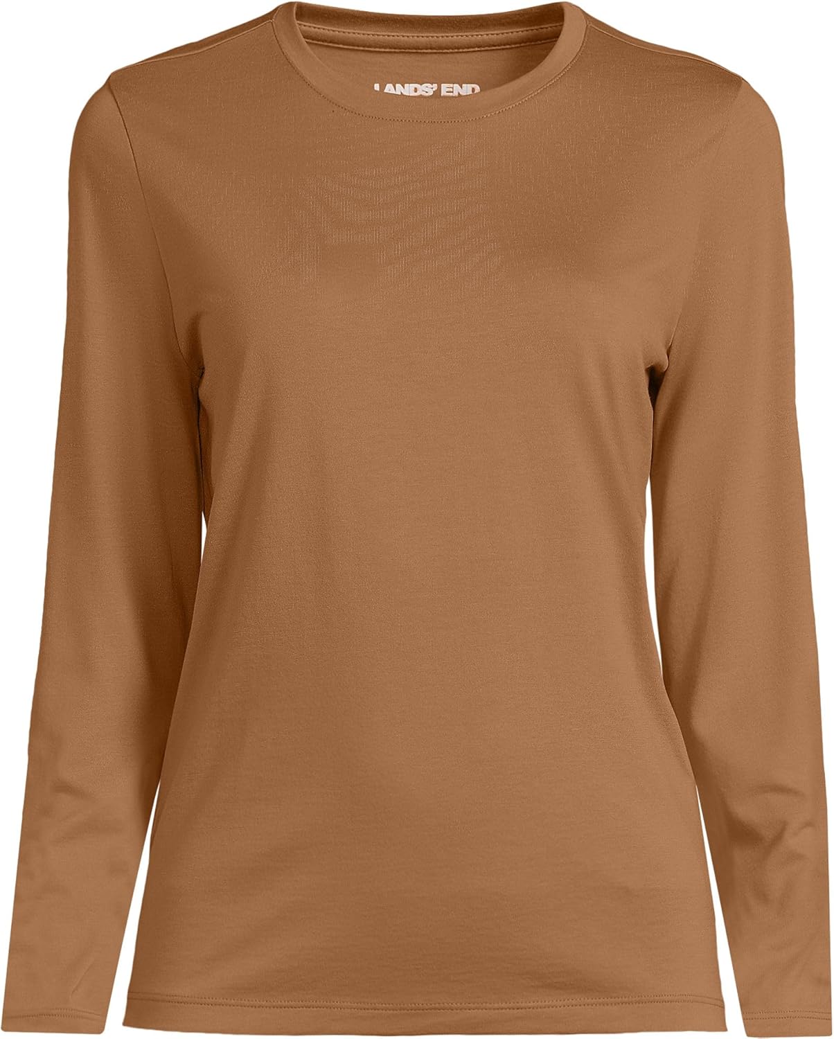 Lands' End Women's Relaxed American-Grown Supima Cotton Long Sleeve Crew Neck T-Shirt - Image 3
