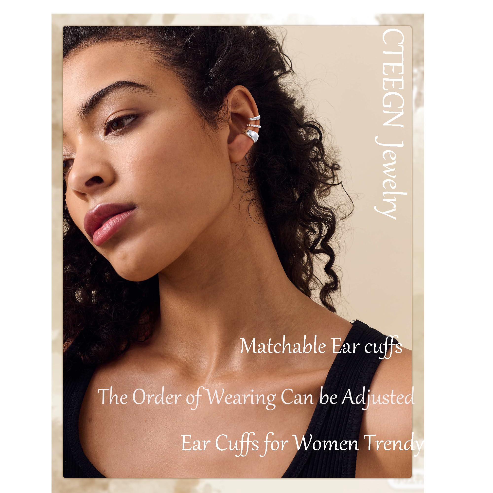 Chunky Thin Gold Ear Cuffs Set Dainty 14K Clip Piercing Stack Small Cartilage Hoop Huggie Trendy Tarnish Hypoallergenic Jewelry Gift