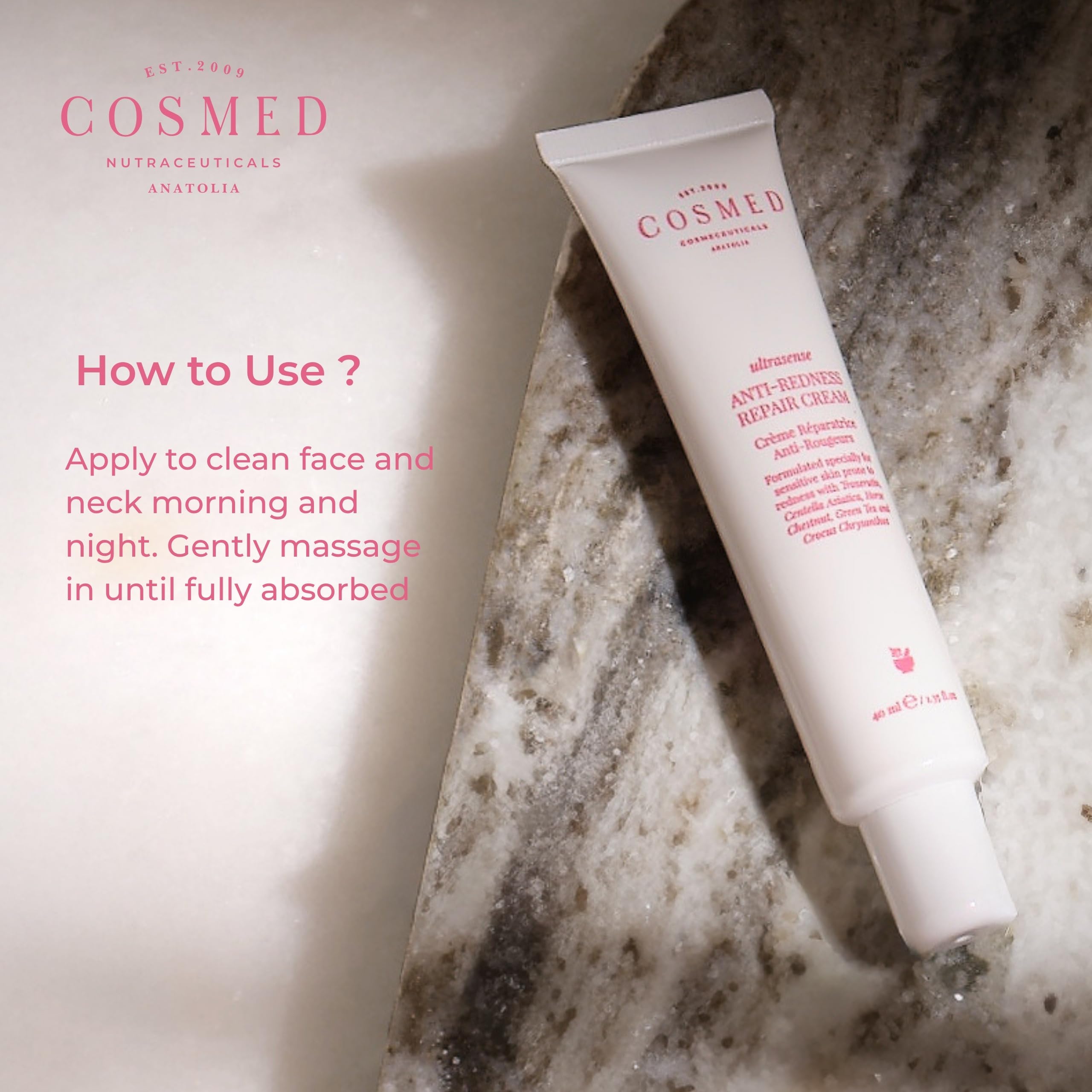 Cosmed Hassas Ciltler İçin Kızarıklık Karşıtı Krem - Anti-Redness Repair Cream - 40 ml