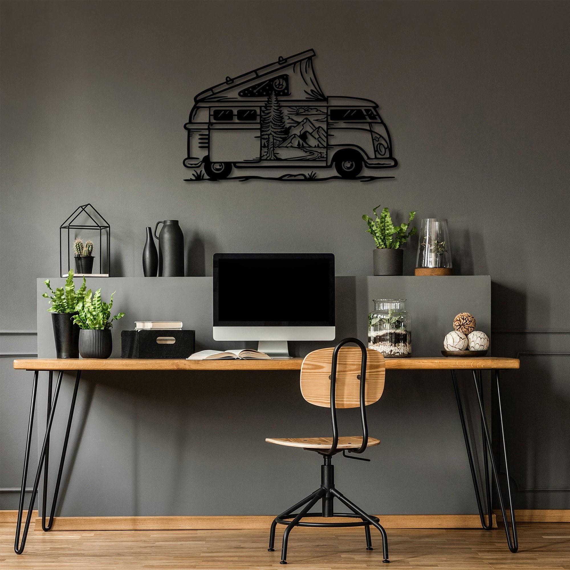 Accessoire mural décoratif métal noir pour habiller un mur vide
